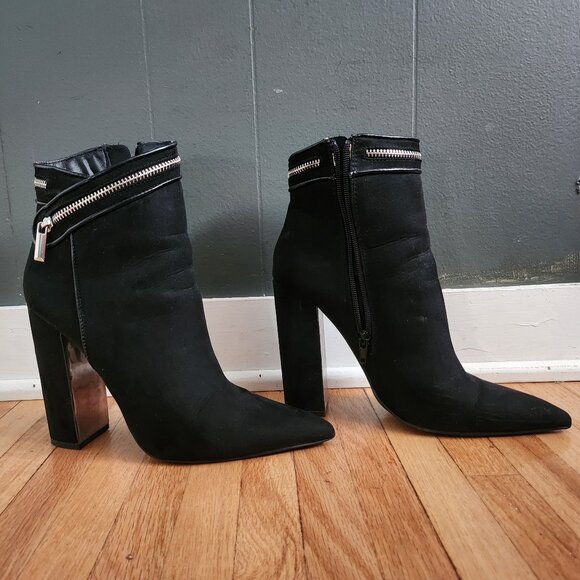 JustFab Shoes - Heeled suede booties